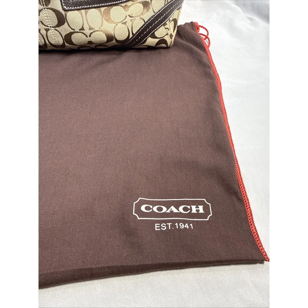 Vintage Y2K Coach Soho 5089 Signature Canvas Braided Leather Satchel Tote Brown